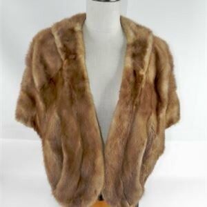 Elegant Brown Vintage Fur Stole